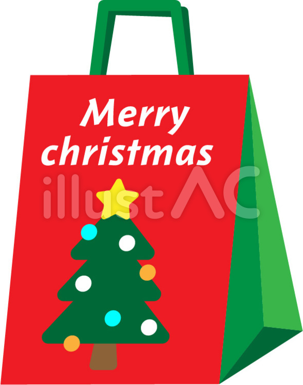 クリスマス柄の紙袋　01　紙袋