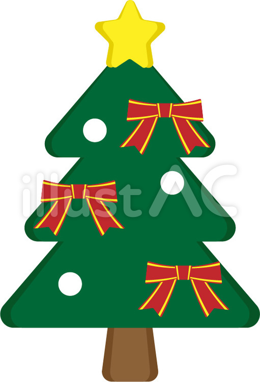 クリスマスツリー02　リボン